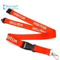 Kostenlose Probe billige kundenspezifische Lanyards, bunte Sublimation, kleine, flache, schlauchförmige Polyester-Lanyard mit zwei Clips